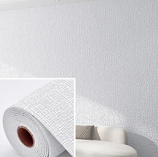 3D Self-Adhesive Thermal Insulation Wallpaper - 10M Linen Decor Stickers